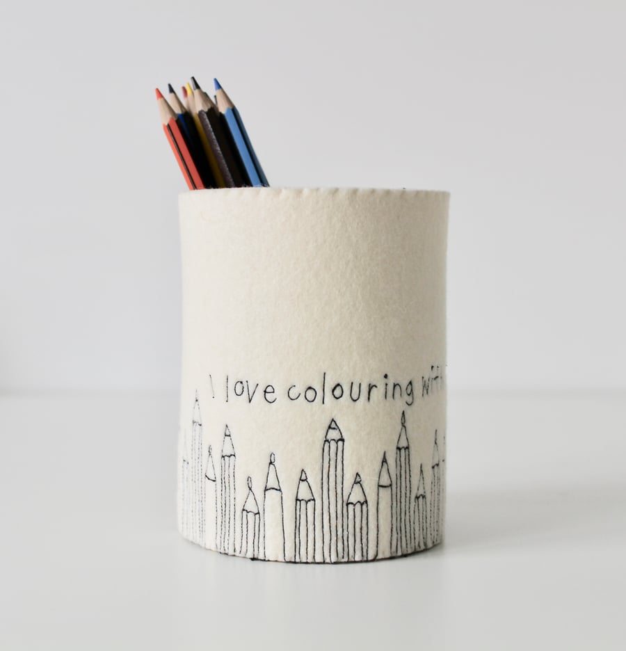 Storage Pot -'I Love Colouring with Daddy'