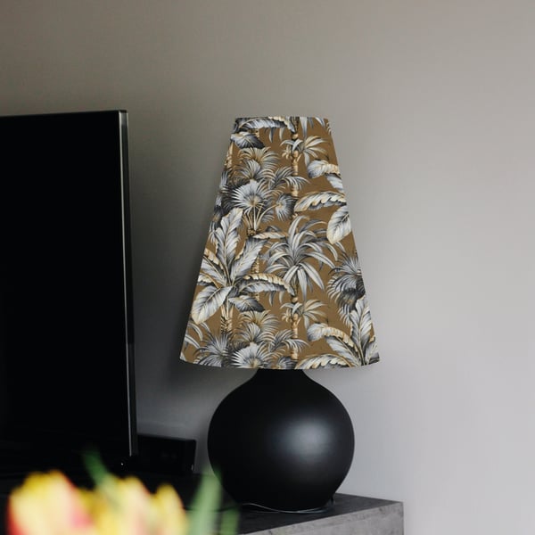 Tripura forest Velvet cone lampshade extra tall lampshade trees forest honey 