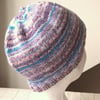 SALE! Handknit TEEN or LADIES STRIPEY BEANIE 