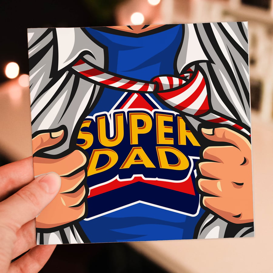 Father's Day card: Super dad