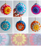 Crochet Christmas tree Baubles in bright colours - Image 5