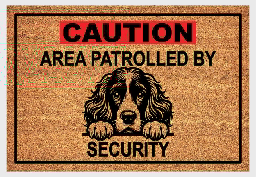 English Cocker Spaniel Security Door Mat - English Cocker Spaniel Doormat