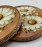 Set of 2 daisy coasters 
