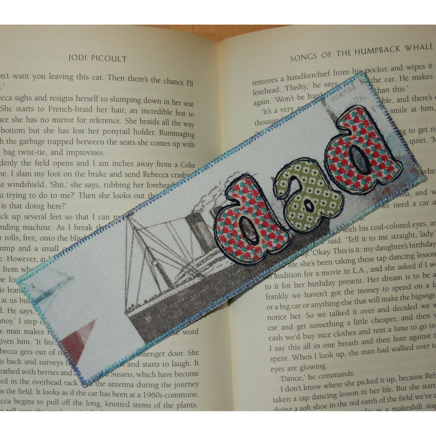 Bookmark for Dad with ocean liner