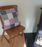 CUSHION cover  ' Serenity' .100% superwash  wool . Grey, pink, white . - Image 1