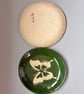 Hand Carved Butterfly Ceramic Trinket Dish, Chocolate Brown - Image 7