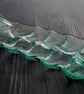 Handmade Fused Glass Multi Section Recycled Wine Bottle Dish - Slumped Bottle - Image 5