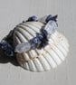 SALE Sodalite & Crackled Clear Quartz Crystal Gemstone Bracelet "Azure Dew" - Image 2