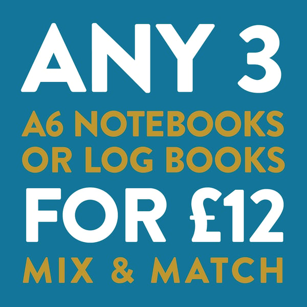 BUNDLE OPTION – Any 3 A6 Notebooks offer