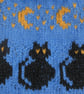 Midnight Cats and Moons Knitting Pattern PDF. Socks 4ply Knitting.  PDF Pattern. - Image 2