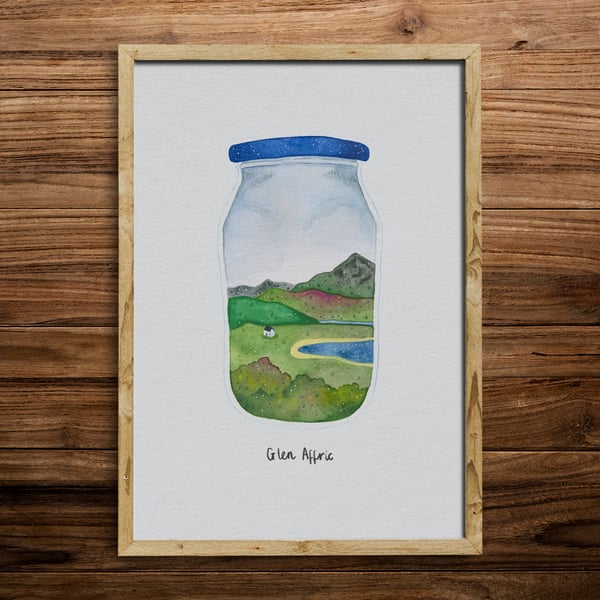 Remote Bothie, Glen Affric, Highland Landscapes, A4 art print