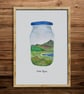 Remote Bothie, Glen Affric, Highland Landscapes, A4 art print