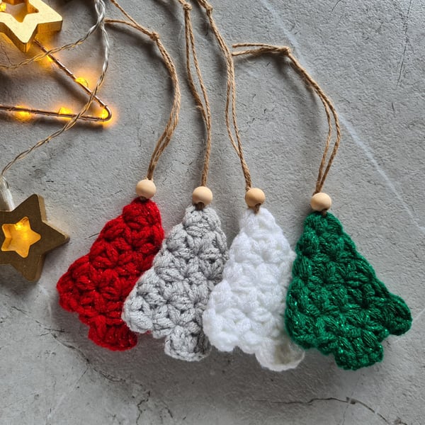 Handmade crocheted Christmas tree