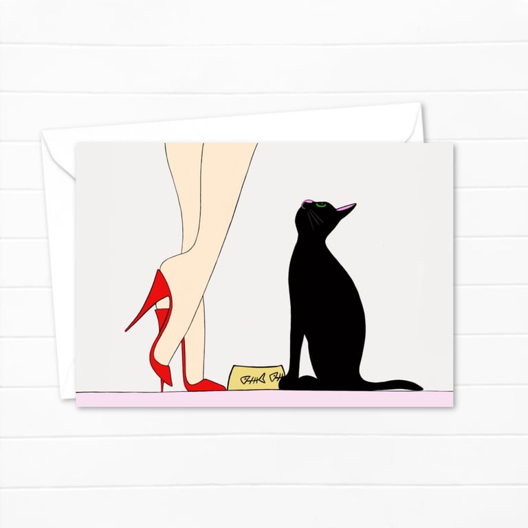 Black Cat Greetings Card: Ideal Birthday Card for a Cat Lover (104)