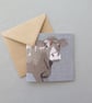 Cow card, printed on recycled card - Image 1