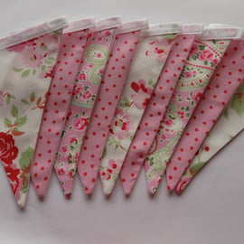 Cath Kidston 'Rosali' Bunting Floral Cotton Garland Spots Home Decor 1-3 m