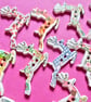 10 Assorted Reindeer Wood Buttons  2 holes - Image 3