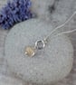 Cream Lampwork Glass and Silver Circle Necklace - Image 5