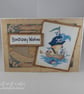 Handmade child's birthday card - pirate lion - Image 1