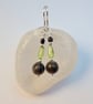 Peridot, Larvikite, Black Spinel & Silver Earrings, August Birthstone Jewellery - Image 3
