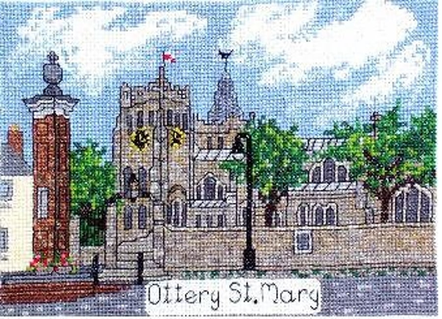 Ottery St. Mary in Devon cross stitch chart