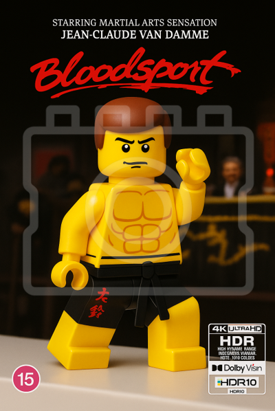 BLOODSPORT - LEGO-Inspired A4 Movie Print - Ready to  Frame