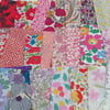 60 Liberty Tana Lawn Fabric 3" Squares Patchwork Charm : MULTICOLOURED