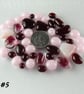 25g pink art glass cabochons, for jewellery making, crafting (5)