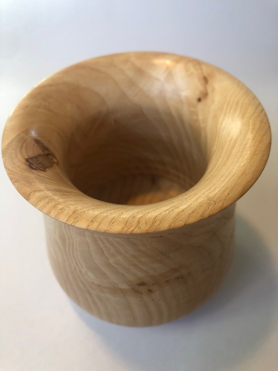 Wood turned Ash vase