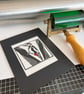 Lino Print - "Woodpecker" - Image 8