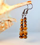 Tiger's Eye Earrings - Handmade In Devon - Image 1