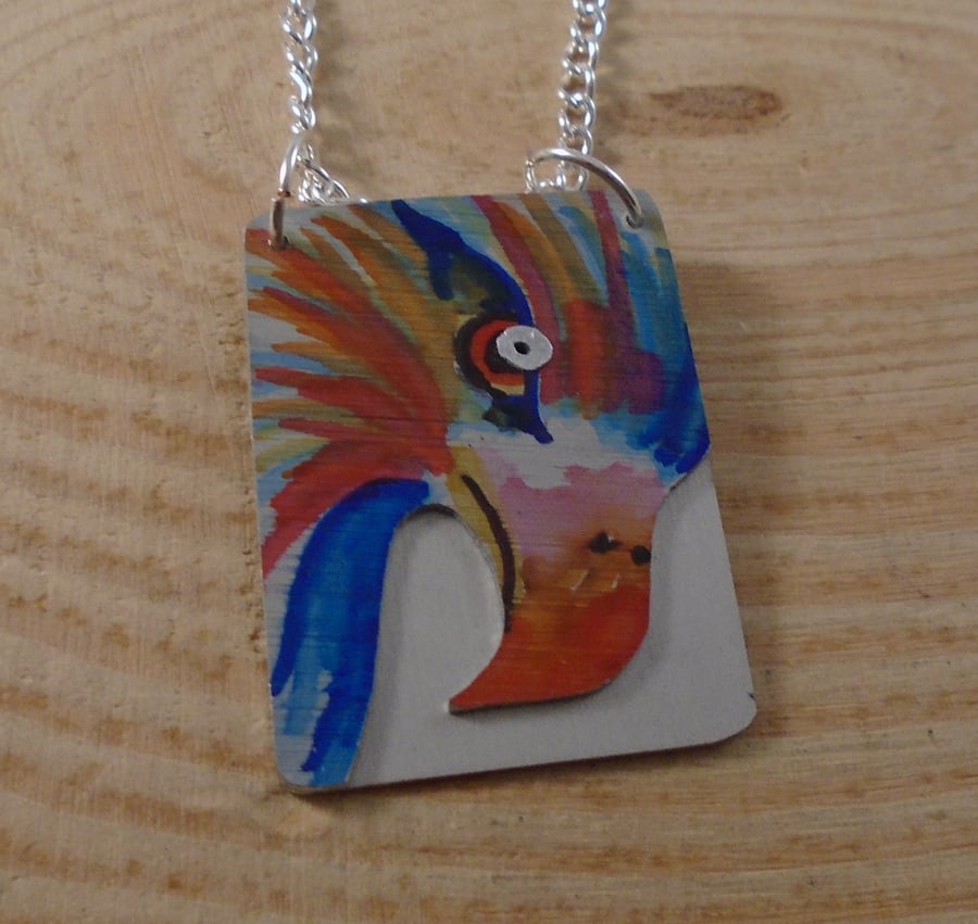 Anodised Aluminium Rainbow Eagle Necklace AAN111809