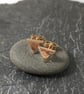 Gold triangle stud earrings 9ct hallmarked - Image 7