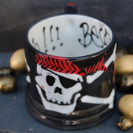 pirate mug - children sized hand painted ceramic