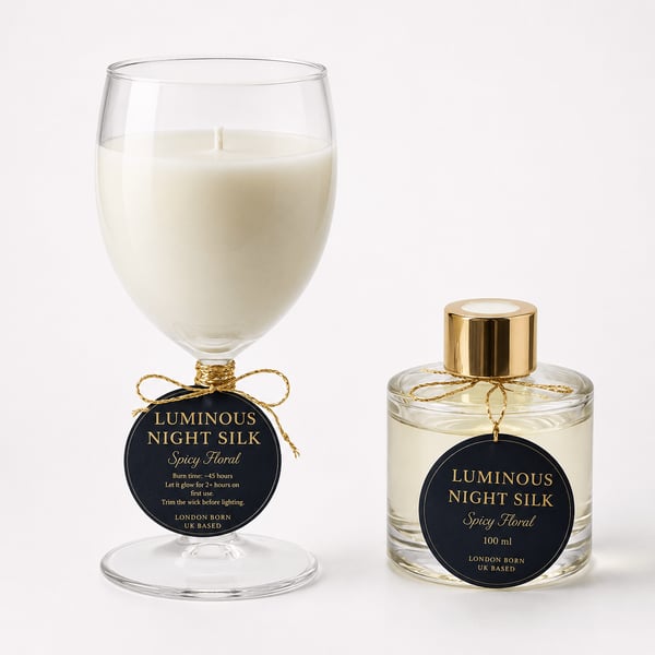 Spicy Floral Candle & Reed Diffuser Gift Set - Luxury Home Fragrance UK