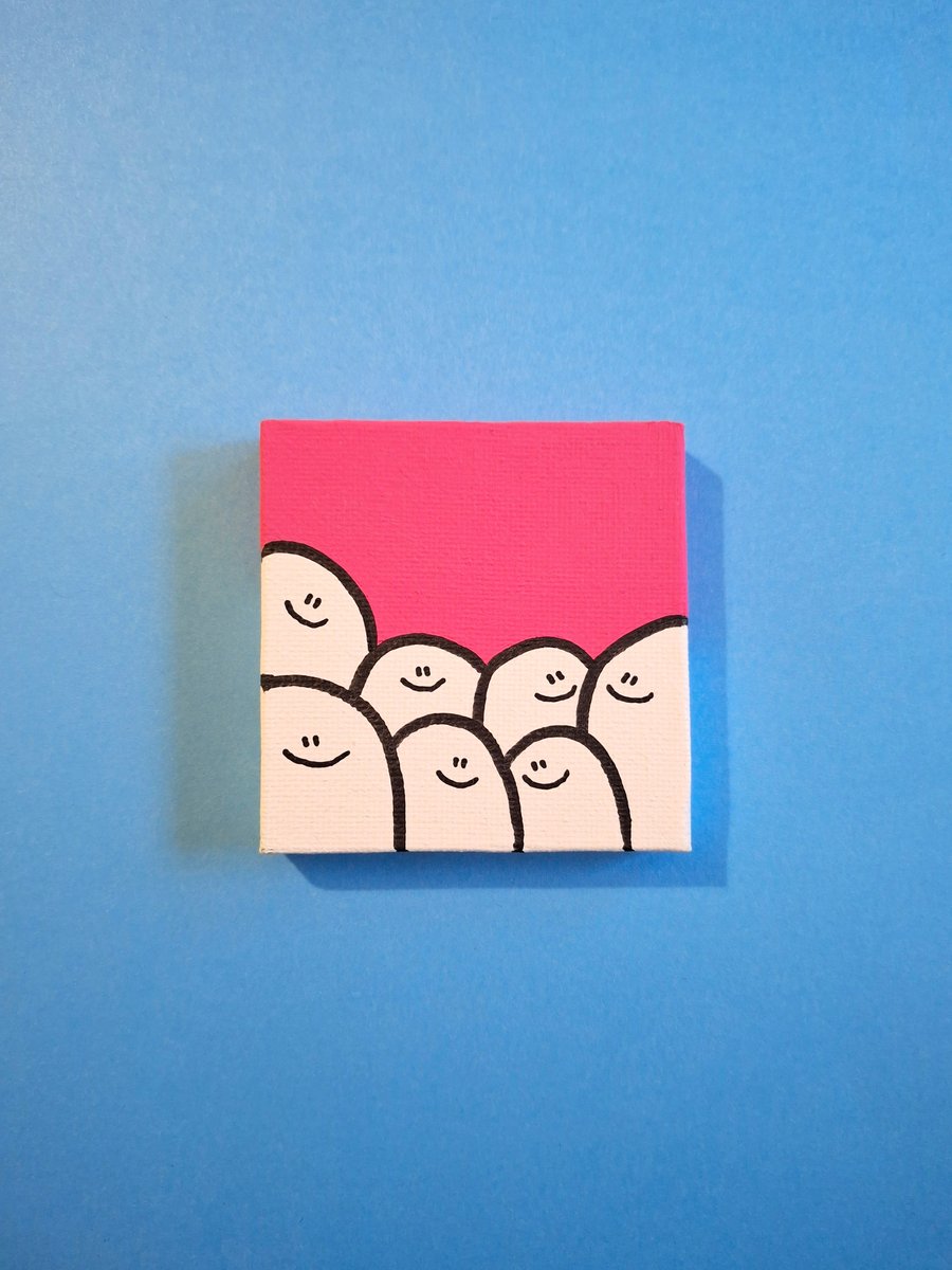 Cheps! Original acrylic painting on a mini canvas