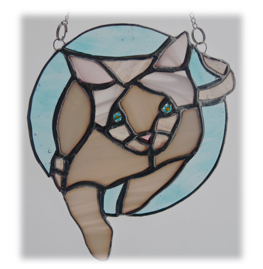 Siamese Cat Suncatcher Stained Glass 009