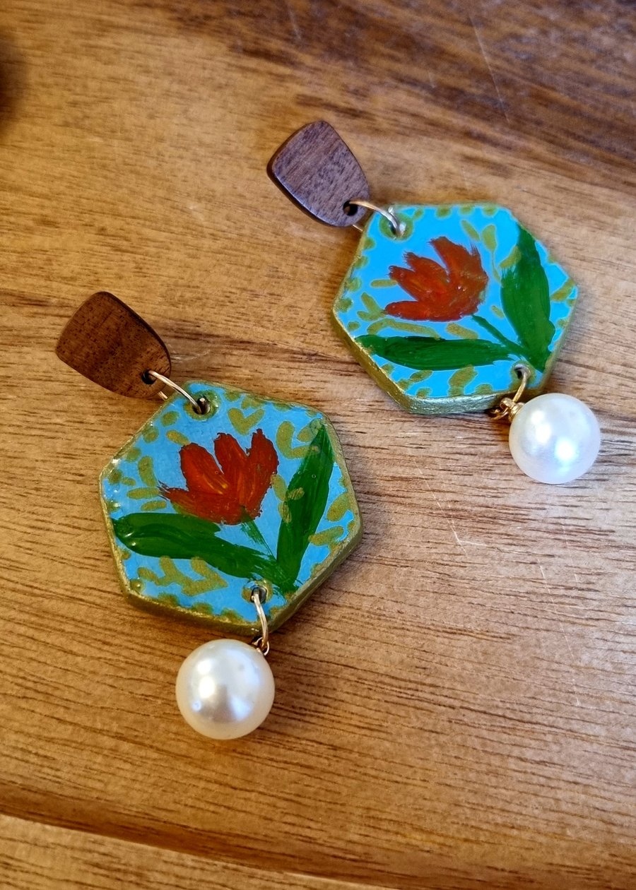 Colorful Floral Clay Jewelry