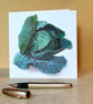 Greetings card - blank – Savoy Cabbage - Image 3