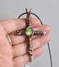 Green Dragon Scale Copper Cross Crucifix Pendant Necklace Gift Jewellery Jewelry - Image 4