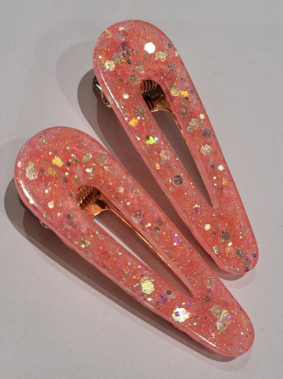 Pink Sparkle Hair Clip Barrette Barrettes Hair Accessories Summer