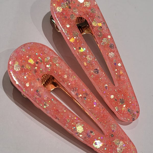 Pink Sparkle Hair Clip Barrette Barrettes Hair Accessories Summer