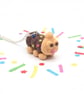 Caterpillar Cake Necklace, Miniature Food Chocolate Cake Jewellery