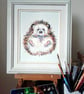 Cute Hedgehog original OOAK painting - Image 2