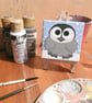 Penguin Chick Mini Painting - original art of cute baby penguin - small gift - Image 2
