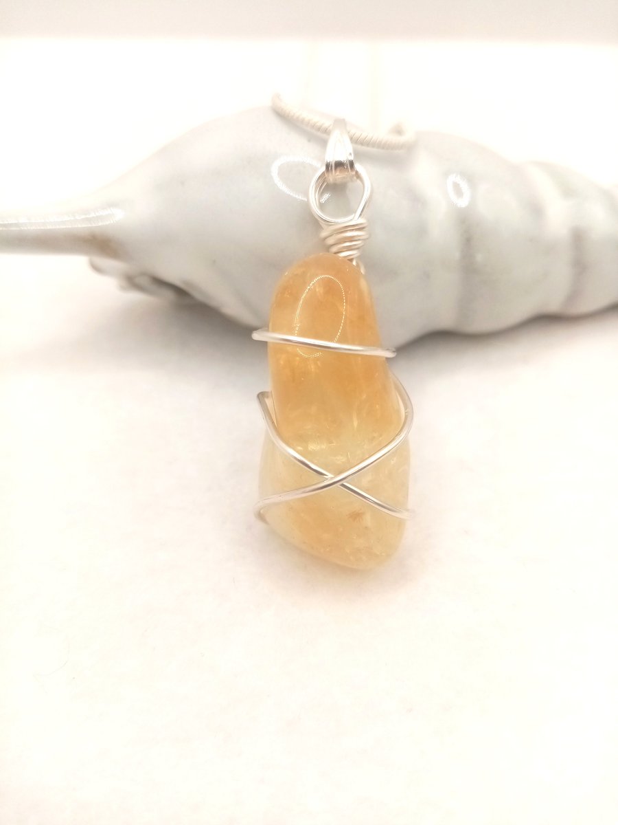 Citrine Tumble Stone Necklace