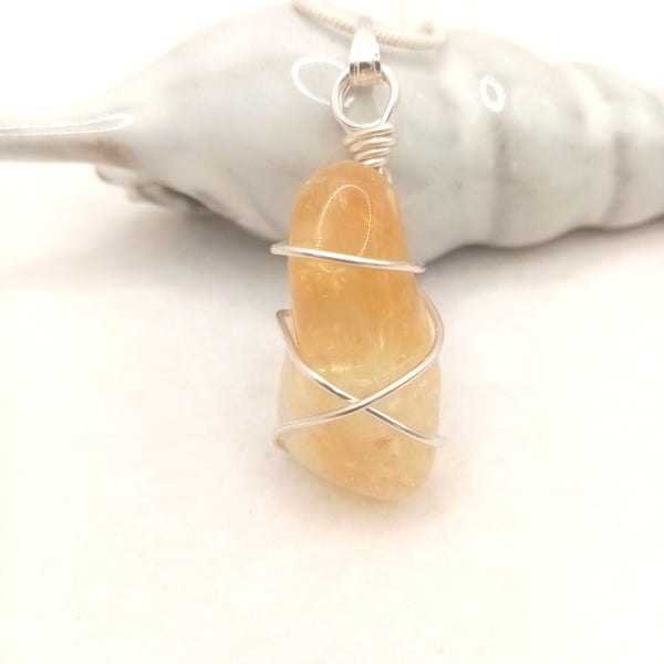 Citrine Tumble Stone Necklace