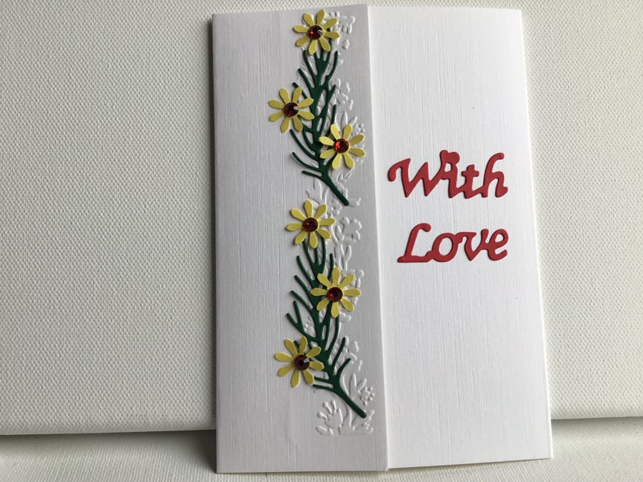 With love card. with love card. Handmade card. Any occasion card. CC407