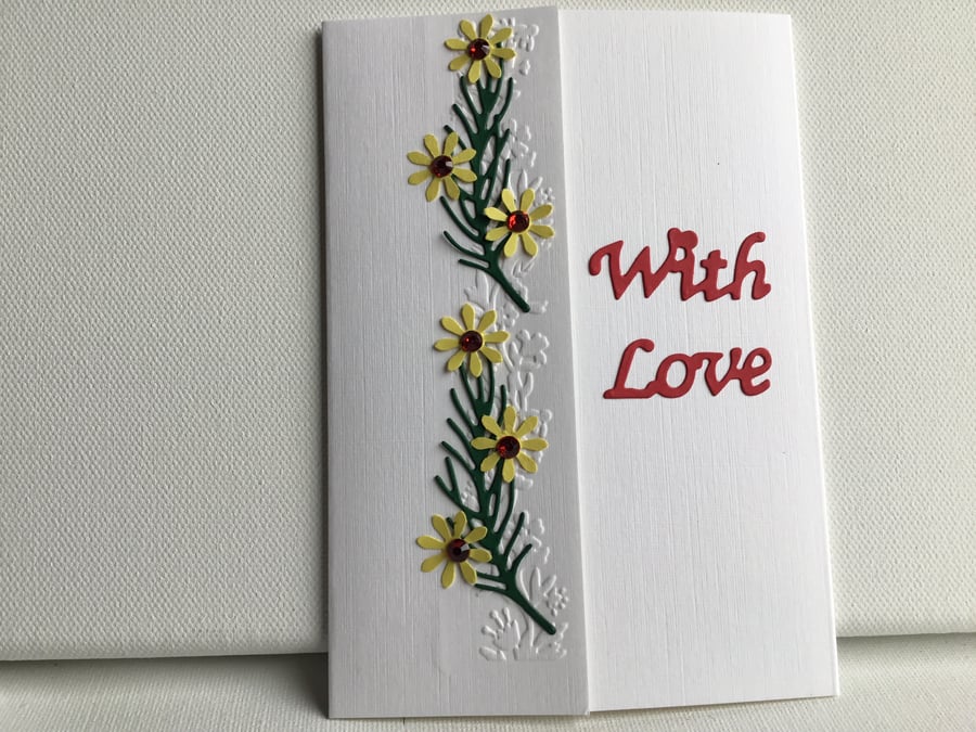 With love card. with love card. Handmade card. Any occasion card. Ref 018
