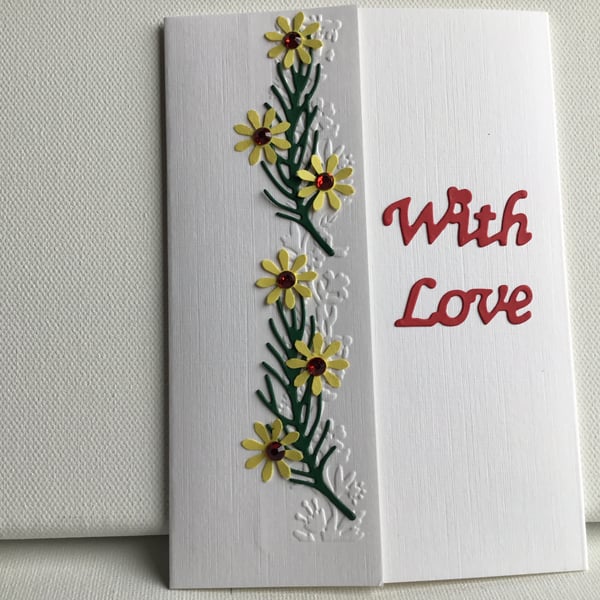 With love card. with love card. Handmade card. Any occasion card. Ref 018